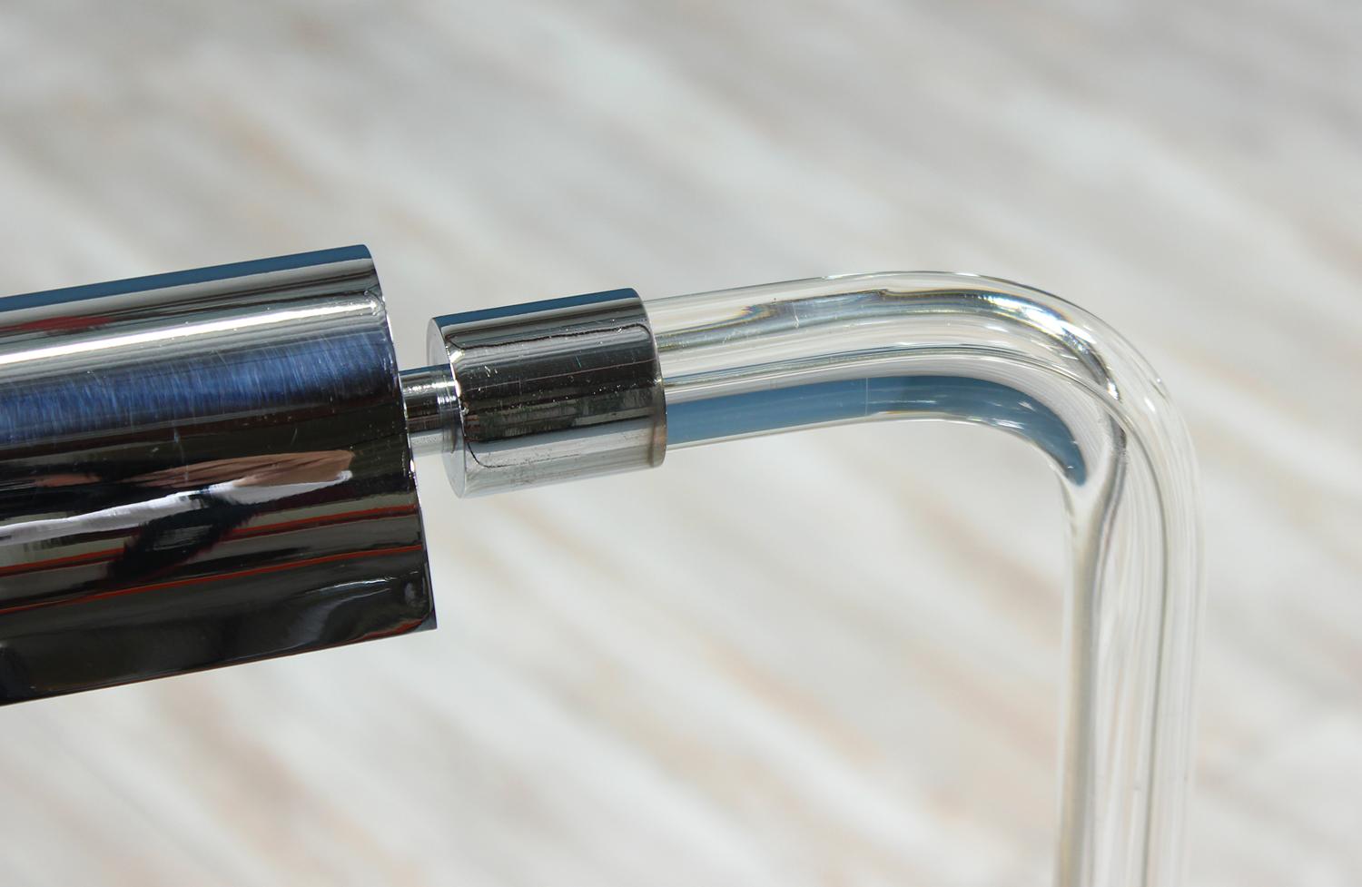 Peter Hamburger “Crylicord” Lucite and Chrome Floor Lamp 1