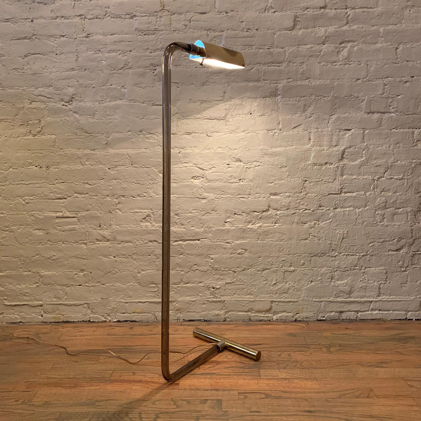 American Peter Hamburger for George Kovacs Smoked Lucite Floor Lamp