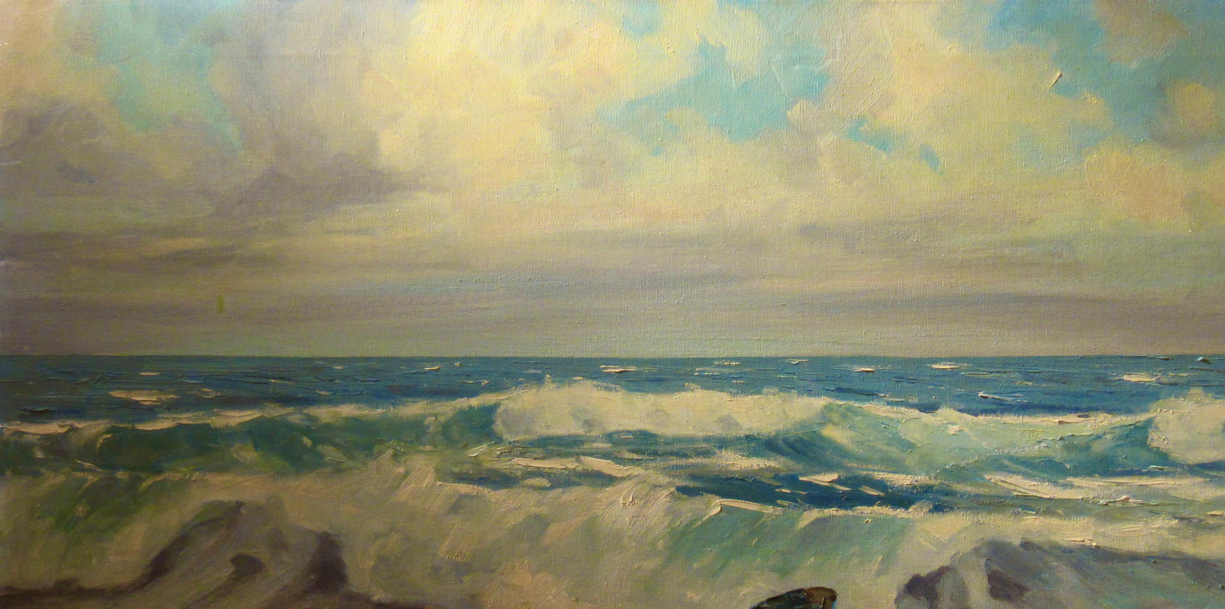 Oregon Coast - American Impressionist Painting by Peter Hamlett