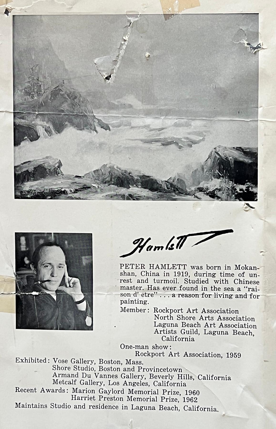 Peter Hamlett Signiert Öl auf Platte Stillleben Datiert 1966, Laguna Beach im Angebot 2