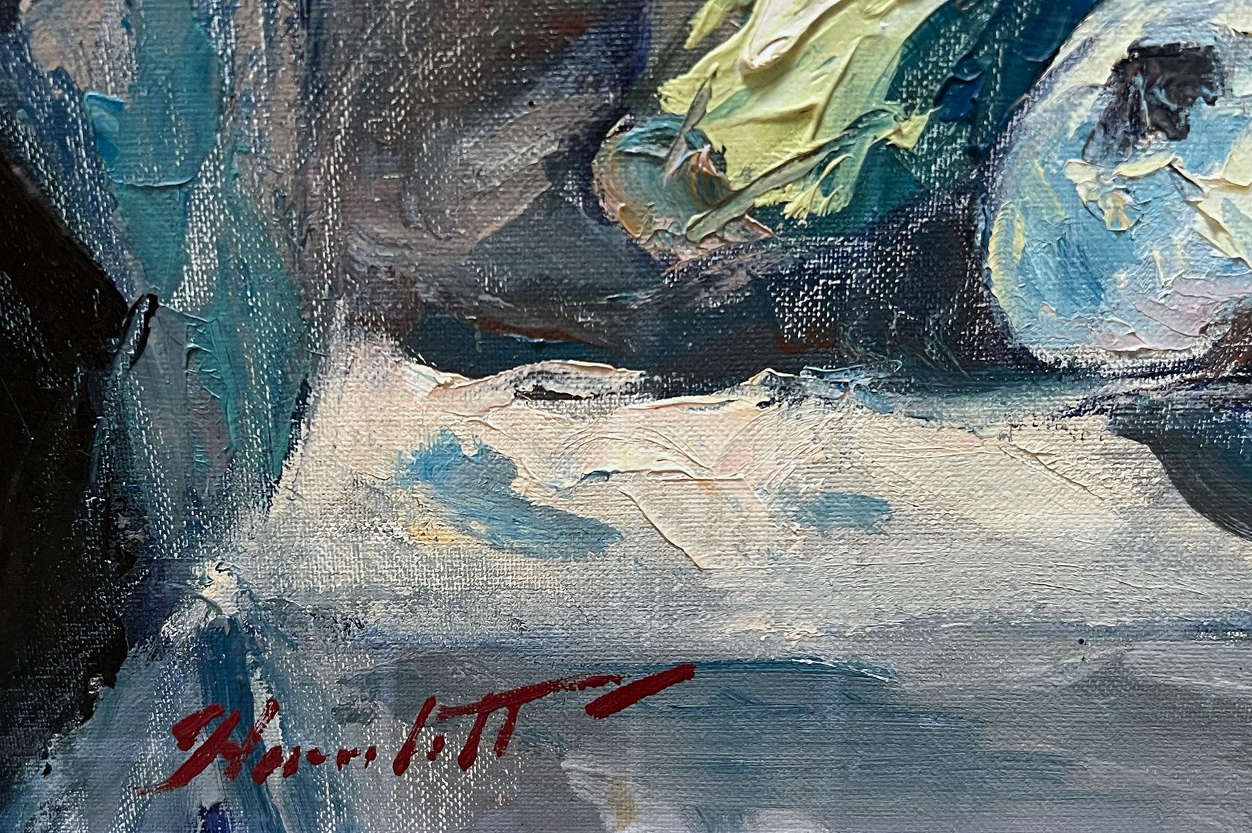 Peter Hamlett Signiert Öl auf Platte Stillleben Datiert 1966, Laguna Beach (Handbemalt) im Angebot