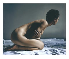 Peter Handel – Kathi auf weißem Tuch – Nude