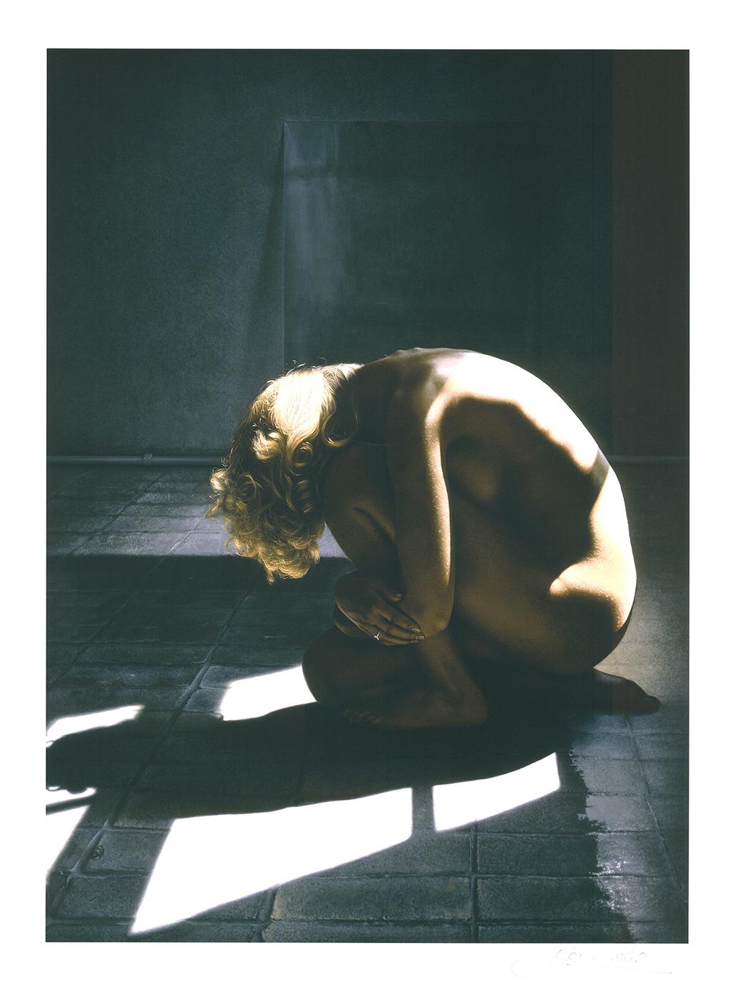 Peter Handel - "Ute 1".

Giclée on Hahnemühle Velvet, handsigned. 

High-quality art print after the original painting: Peter Handel transforms nude photographs painterly into highly realistic, subjective images.

Light and shadow, plasticity and