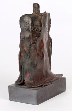 Peter Hayes Mother and Child Raku Fired Studio Pottery Sculpture