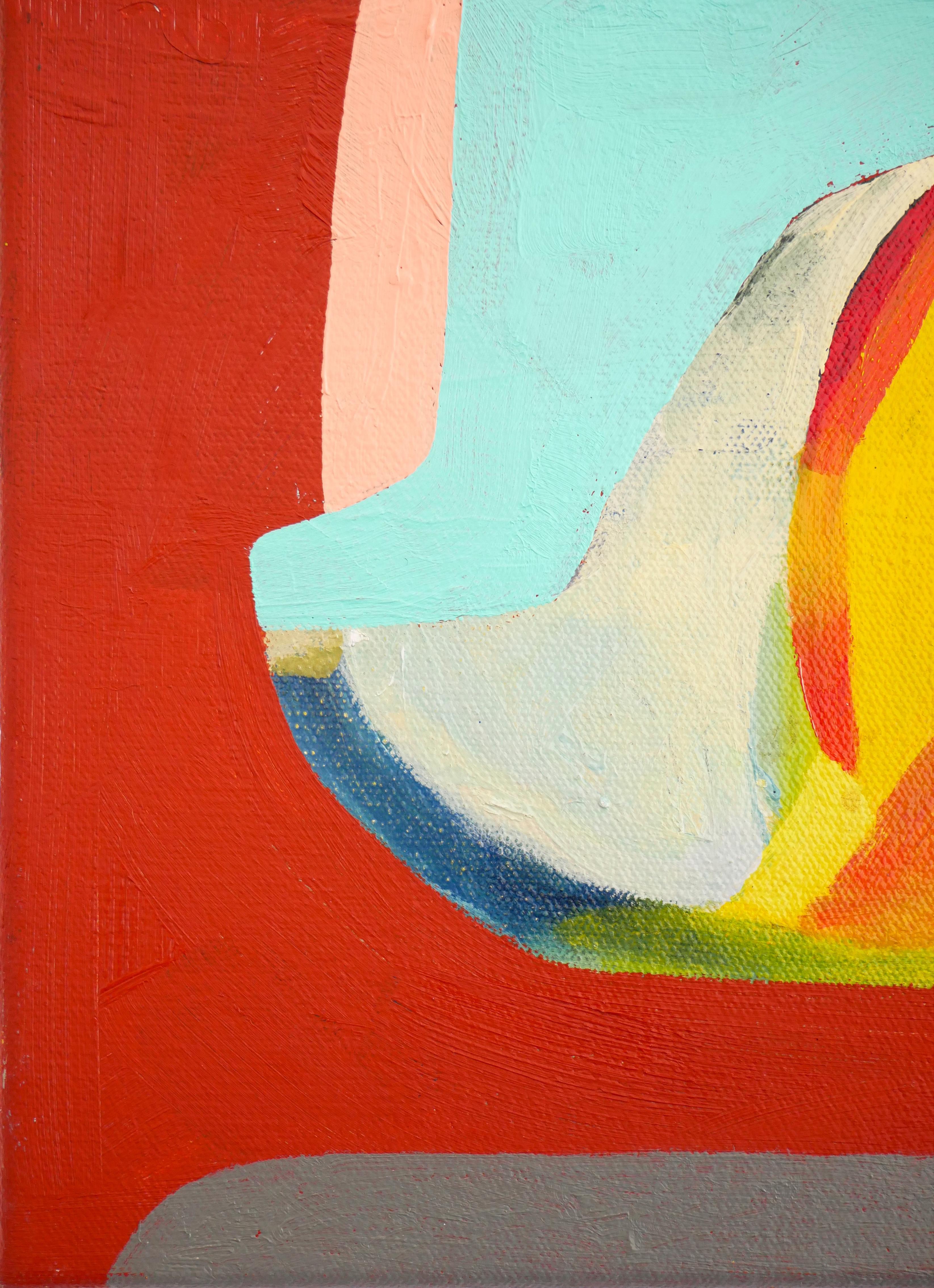 Contemporary colorful abstract painting by local Houston artist Peter Healy. Currently featured in the show 