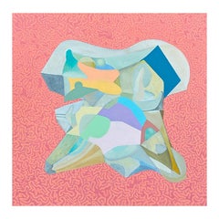 "Solo 1" Contemporary Colorful Vibrant Abstract Geometric Hard-Edge Painting