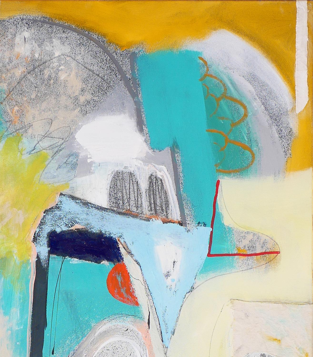 Peinture abstraite contemporaine et colorée de l'artiste local de Houston, Peter Healy. Actuellement en vedette dans l'exposition 
