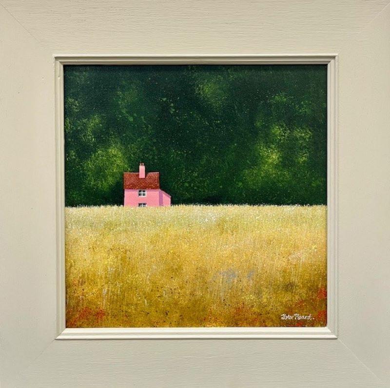 Alium Light contemporary landscape nature fields colorful - Black Landscape Painting by Peter Heard