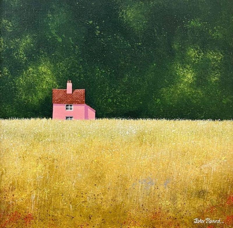 Peter Heard Landscape Painting - Alium Light contemporary landscape nature fields colorful