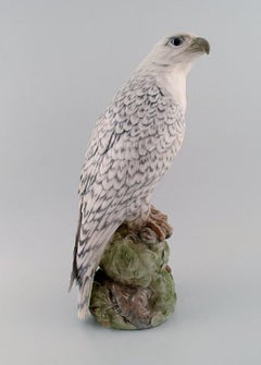 Peter Herold for Royal Copenhagen, Large Porcelain Figure, Icelandic Falcon