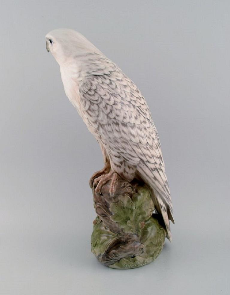 Danish Peter Herold for Royal Copenhagen, Large Porcelain Figure, Icelandic Falcon