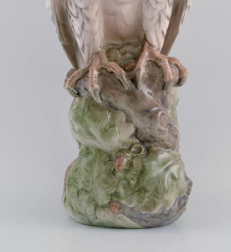 Mid-20th Century Peter Herold for Royal Copenhagen, Large Porcelain Figure, Icelandic Falcon