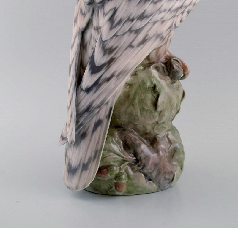 Peter Herold for Royal Copenhagen, Large Porcelain Figure, Icelandic Falcon 1