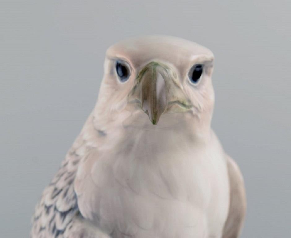 Peter Herold for Royal Copenhagen, Large Porcelain Figure, Icelandic Falcon 3