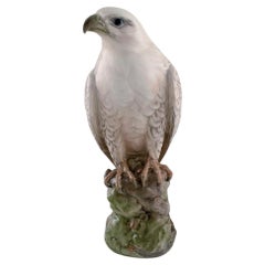 Peter Herold for Royal Copenhagen, Large Porcelain Figure, Icelandic Falcon