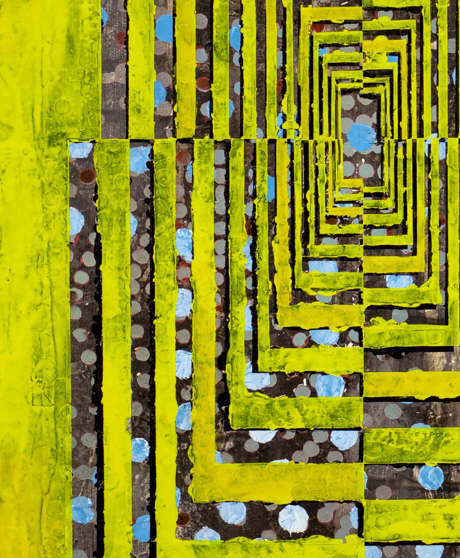 Excavator (portal 62) - Abstract Geometric Painting by Peter Hildebrand