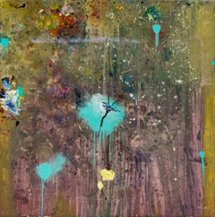 Cerulean Warbler - Mixed Media Painting on Wood Panel