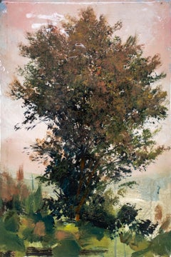 Pironese - Paesaggio contemporaneo a tecnica mista su tavola di legno, 24 x 16
