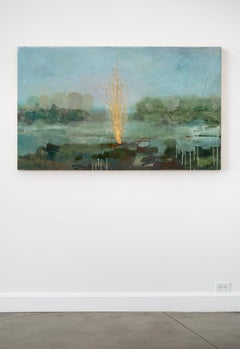 Sycamore (Berlin Series) - contemporary, figurative, mixed media on panel