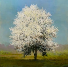 "Arbre blanc", painting by Peter Hoffer (31x31in), 2023