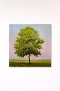 "Arbre vert 7", painting by Peter Hoffer (31x31in), 2026