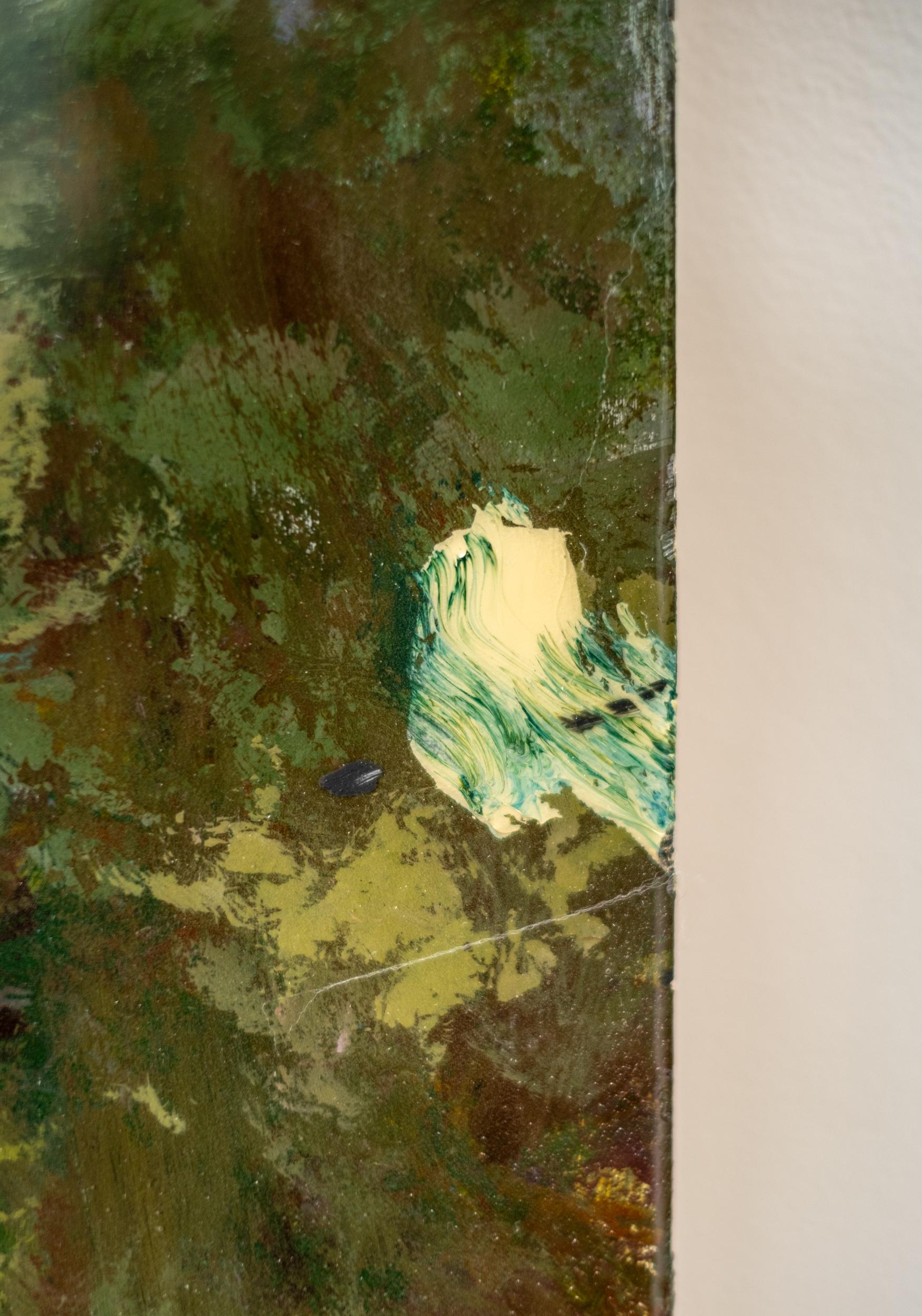 Birch (Berlin Series) - paesaggio, figurativo, acrilico e resina su pannello 4