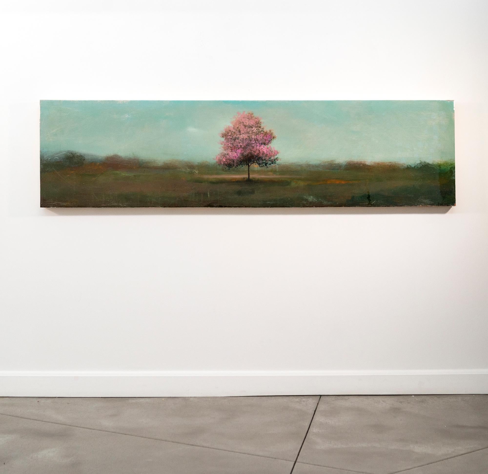 Bourgogne - contemporáneo, paisaje, árbol, acrílico y resina sobre panel - Painting de Peter Hoffer