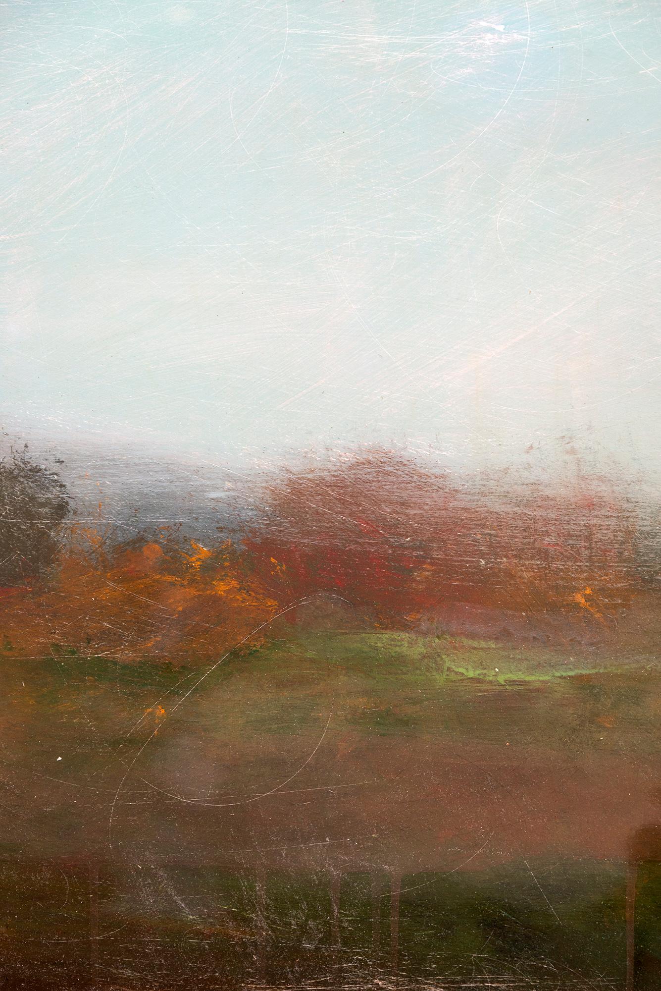Bourgogne - contemporáneo, paisaje, árbol, acrílico y resina sobre panel - Painting Contemporáneo de Peter Hoffer