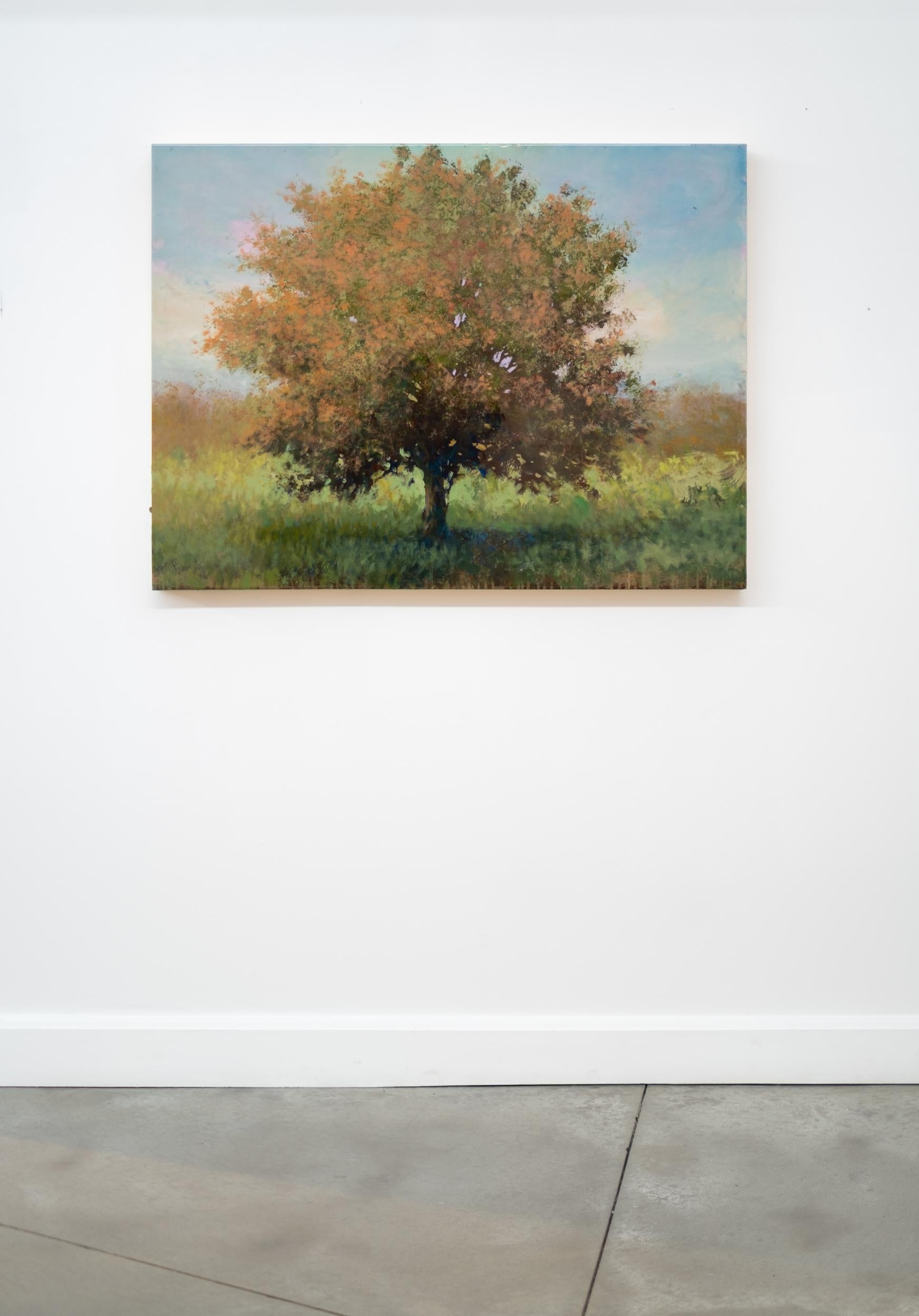 Condado - contemporáneo, paisaje, árbol, figurativo, acrílico y resina sobre panel - Painting de Peter Hoffer