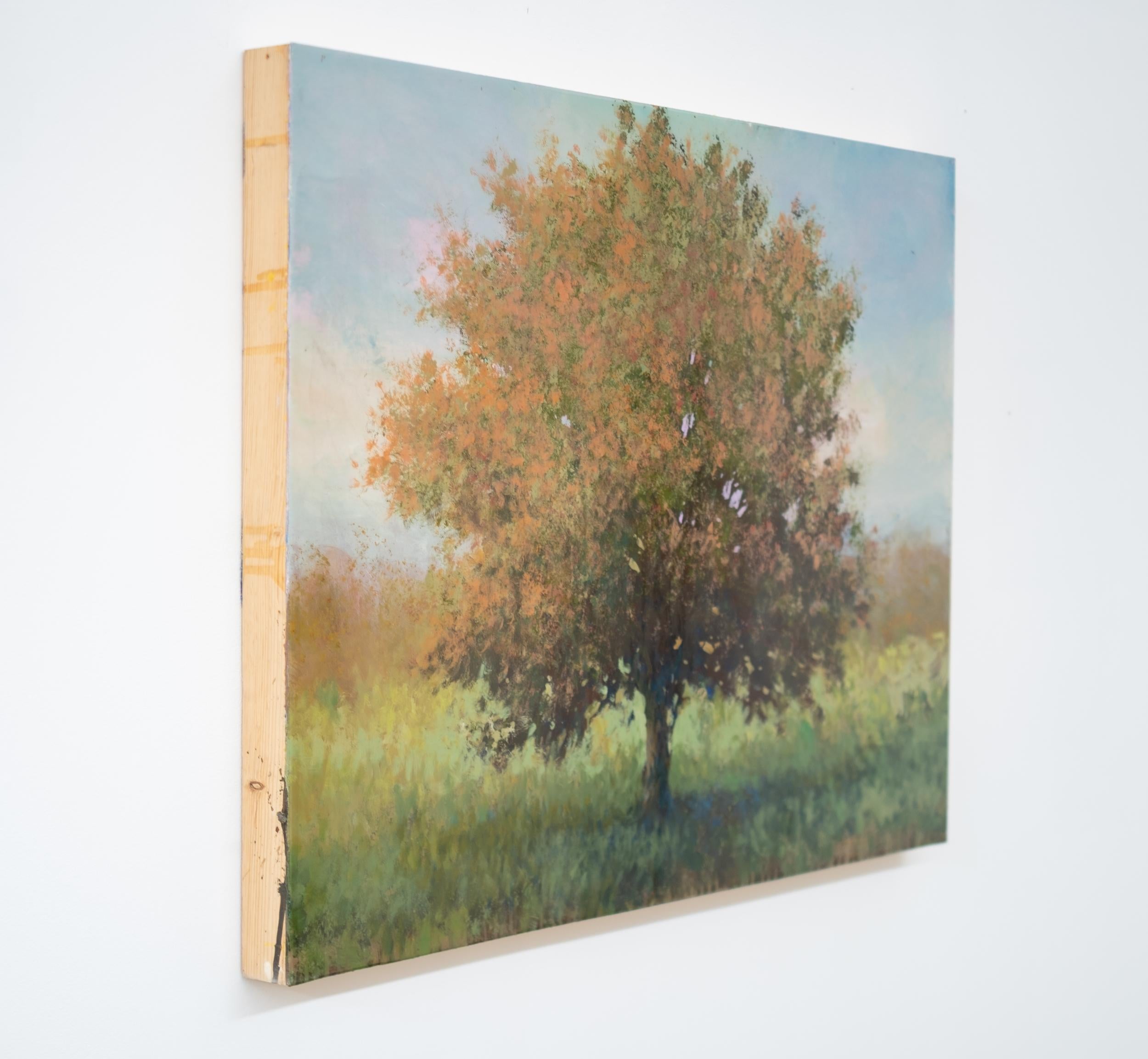 Condado - contemporáneo, paisaje, árbol, figurativo, acrílico y resina sobre panel - Painting Contemporáneo de Peter Hoffer