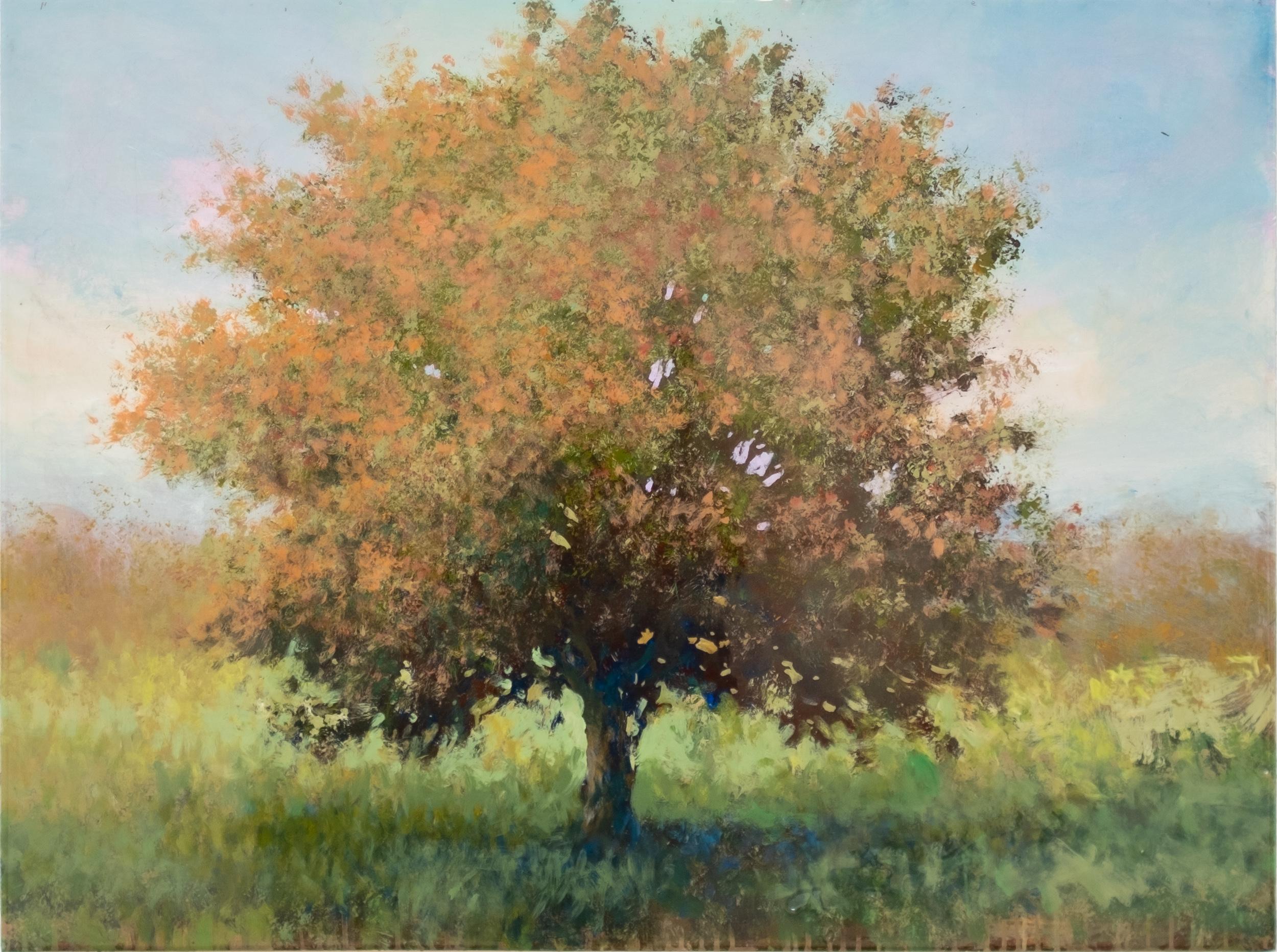 Figurative Painting de Peter Hoffer - Condado - contemporáneo, paisaje, árbol, figurativo, acrílico y resina sobre panel