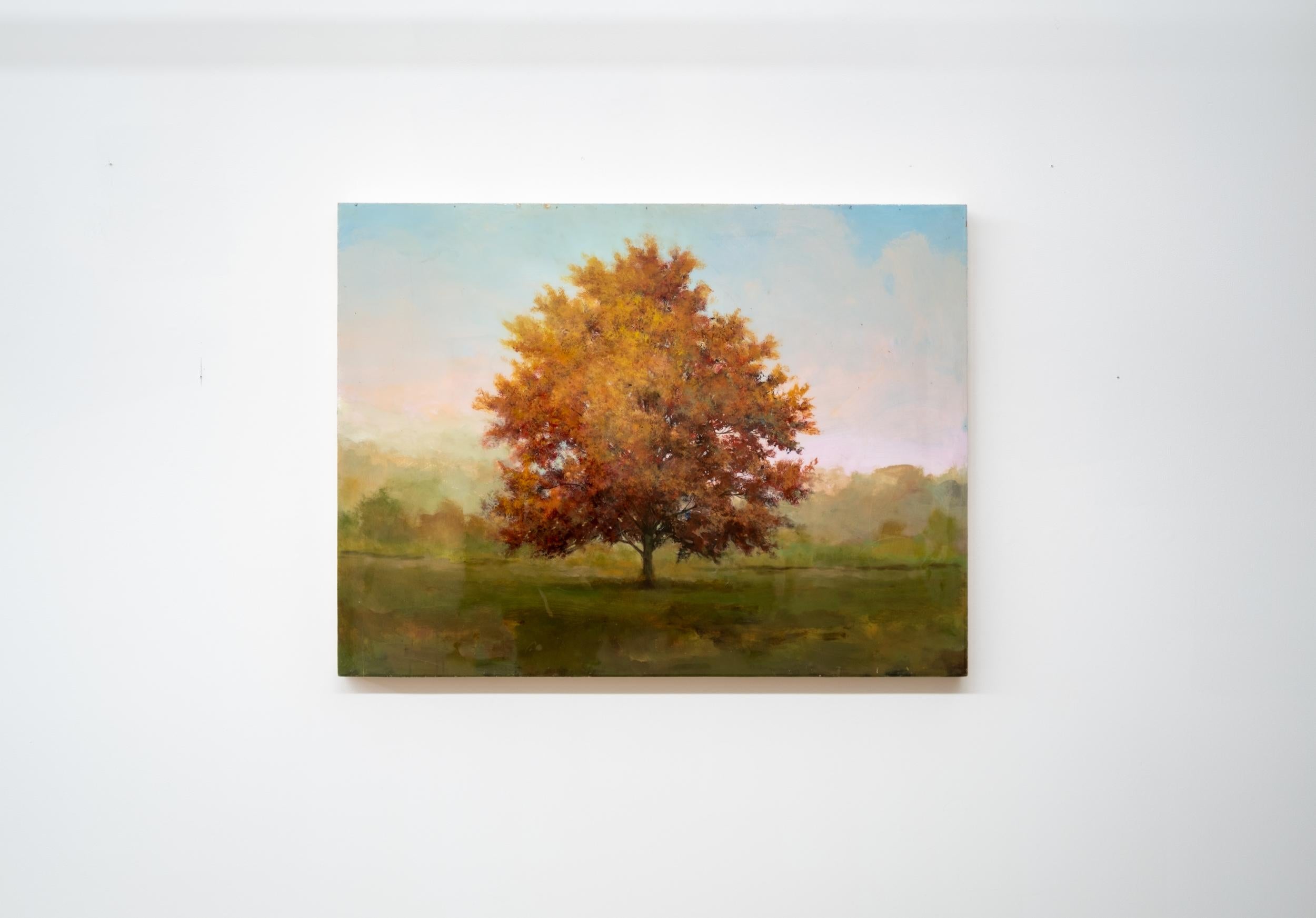 Hurón - contemporáneo, paisaje, árbol, figurativo, acrílico y resina sobre panel - Painting de Peter Hoffer