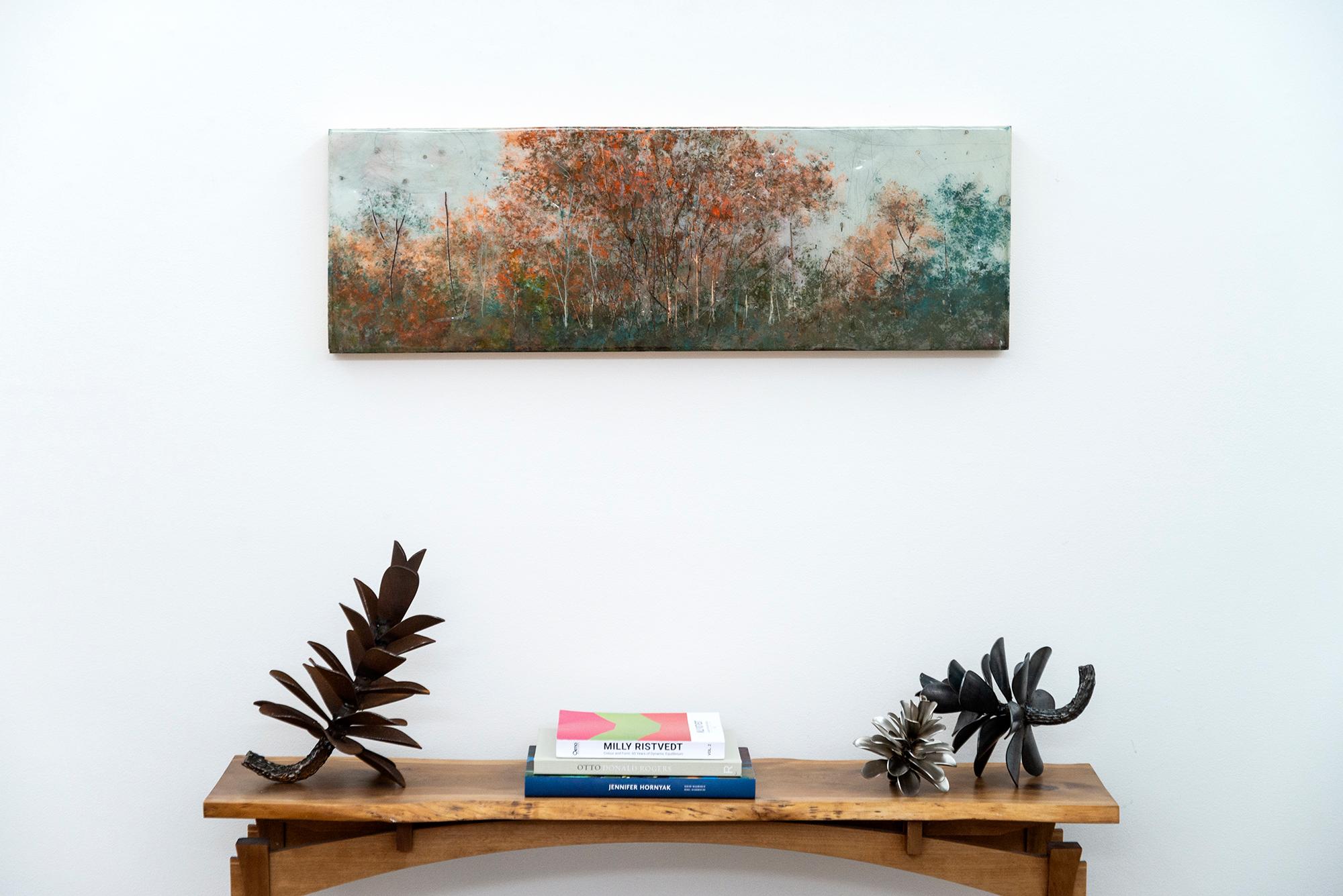 AM Contemporary - contemporain, paysage, arbres, acrylique et résine sur panneau 4