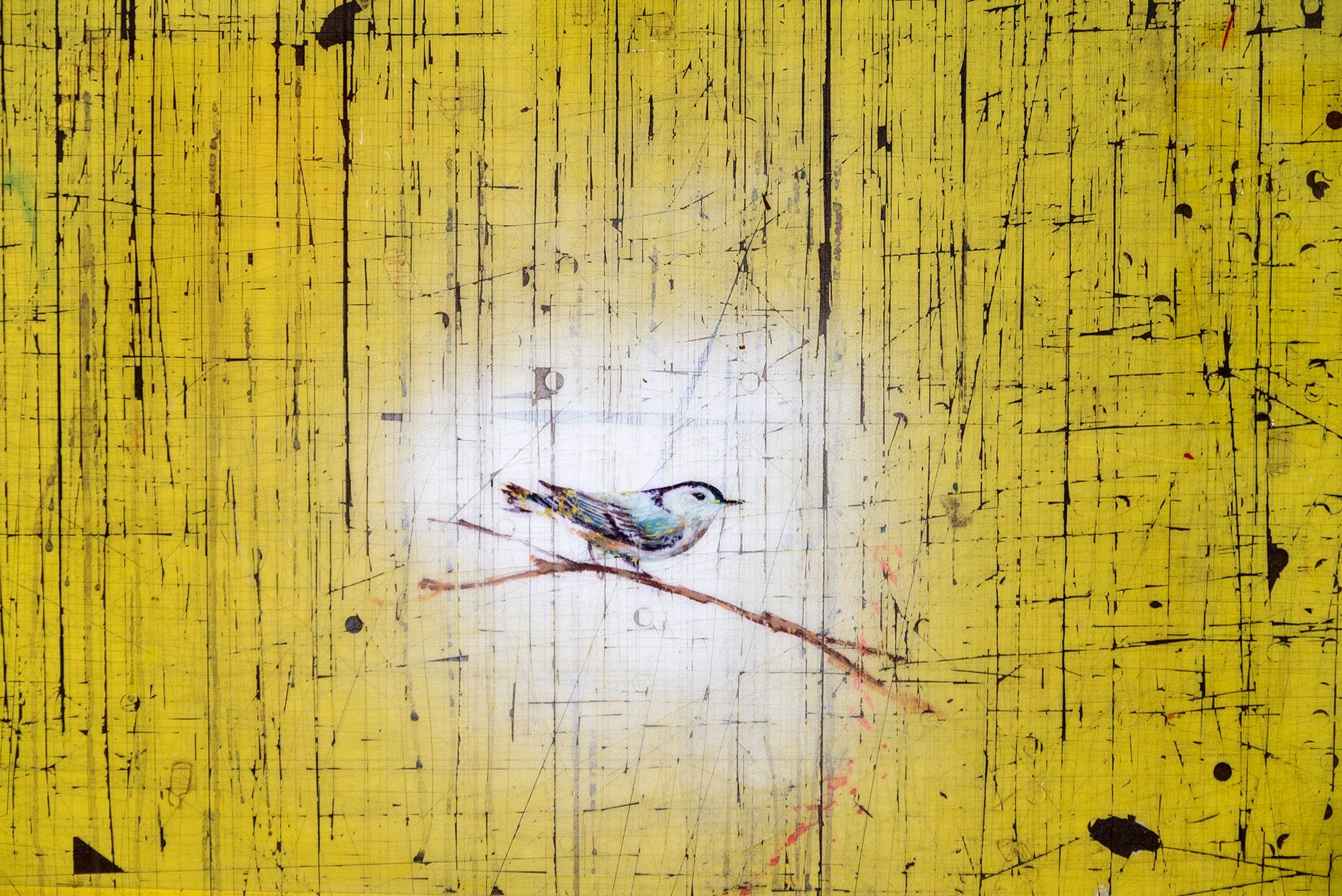 Esta composición figurativa contemporánea en técnica mixta de un pájaro es obra de Peter Hoffer.

Las ilustraciones realistas de Peter Hoffer son magistrales y exquisitas en detalles. El artista canadiense ha expuesto en las principales ciudades de