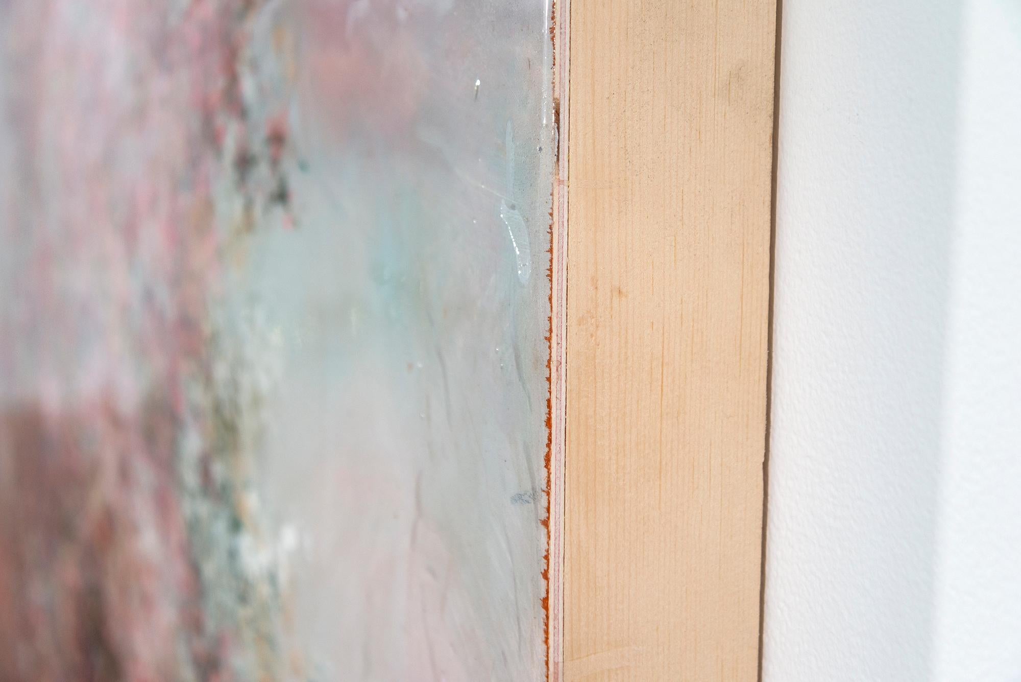 Peche - contemporaneo, paesaggio, albero, acrilico e resina su pannello 6