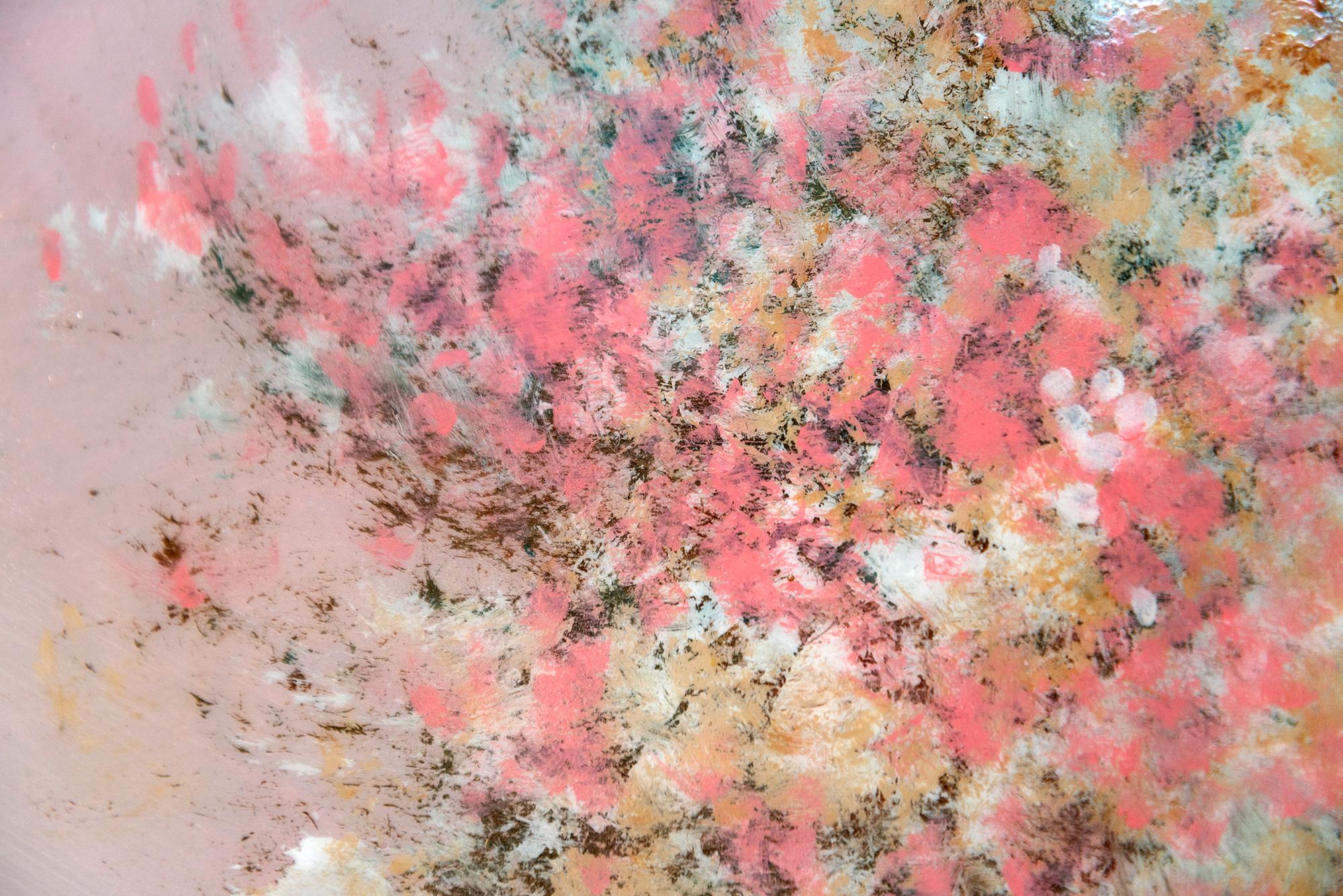 Peche - contemporaneo, paesaggio, albero, acrilico e resina su pannello 4