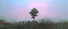 Peter Hoffer "La Tour" -- Landscape Oil and Resin Painting on Wood Panel