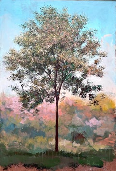 Peter Hoffer "Princeton Maple" 2025 acrylic with textured epoxy on board