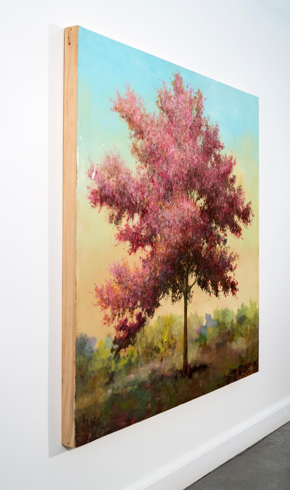 Phantome - contemporaneo, paesaggio, albero, acrilico e resina su pannello - Painting Contemporaneo di Peter Hoffer