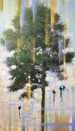 "Pine", painting by Peter Hoffer (72x36'), 2017
