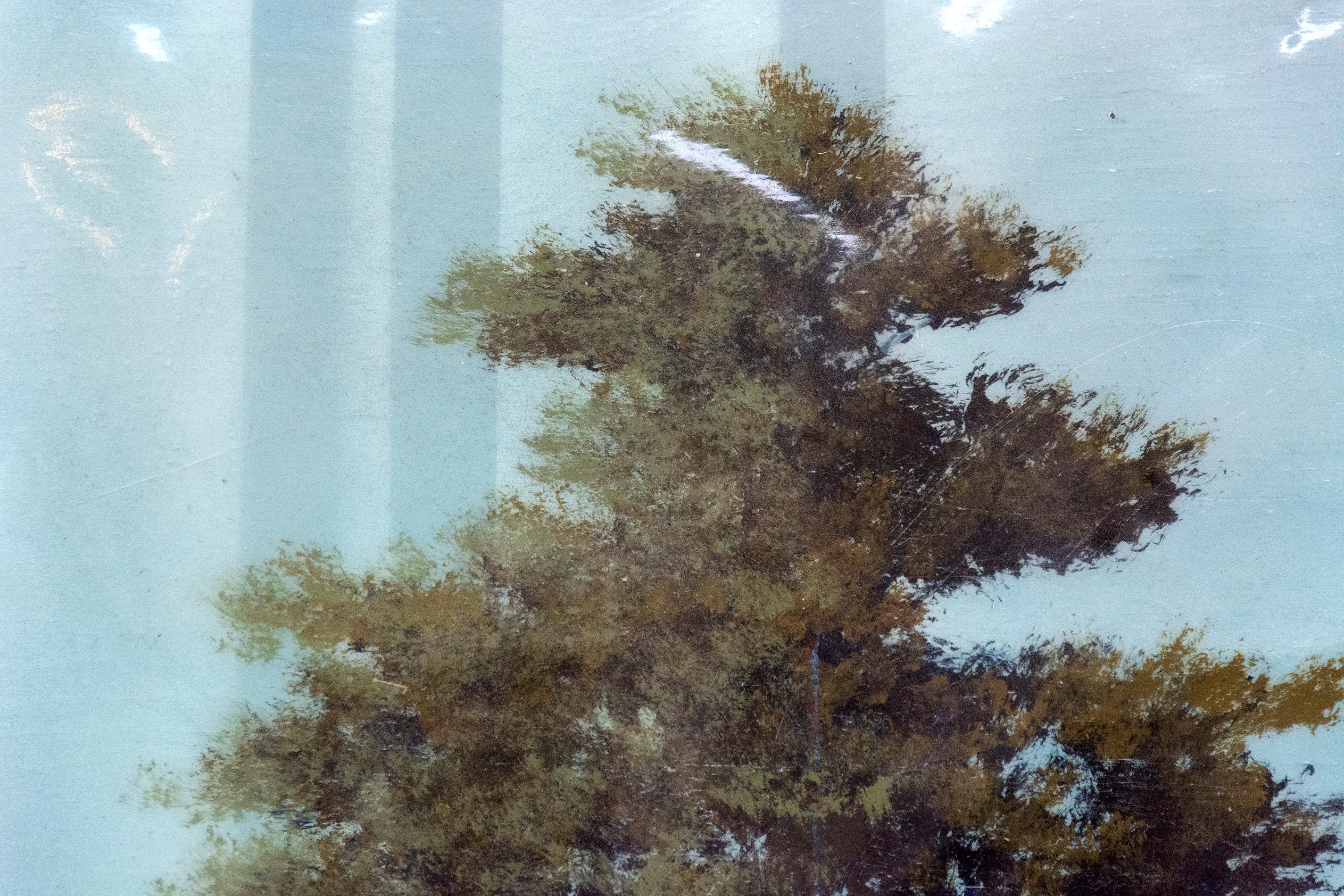 Pine Tree with Shadow - Contemporary Painting by Peter Hoffer