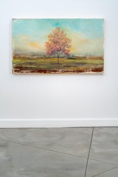 Plum Tree - contemporary, landscape, tree, acrylic and resin on panel