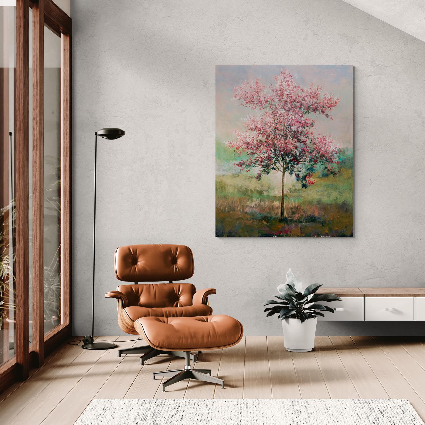 Prince - contemporaneo, paesaggio, albero, figurativo, acrilico e resina su pannello in vendita 7
