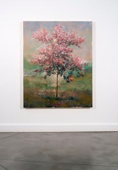 Prince - contemporary, landscape, tree, figurative, acrylic and resin on panel