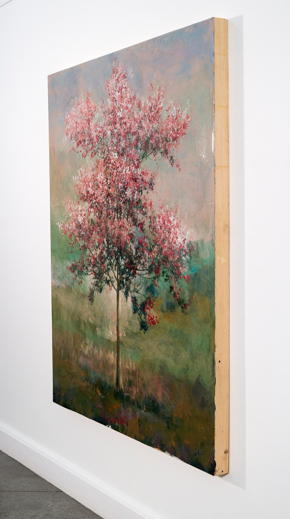 Prince - contemporaneo, paesaggio, albero, figurativo, acrilico e resina su pannello - Figurative Painting Marrone di Peter Hoffer