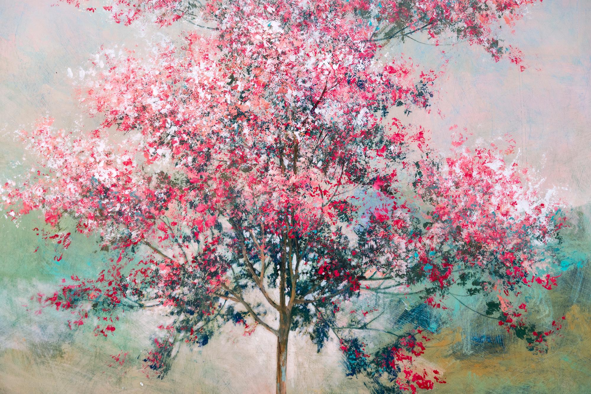 Prince - contemporaneo, paesaggio, albero, figurativo, acrilico e resina su pannello in vendita 1