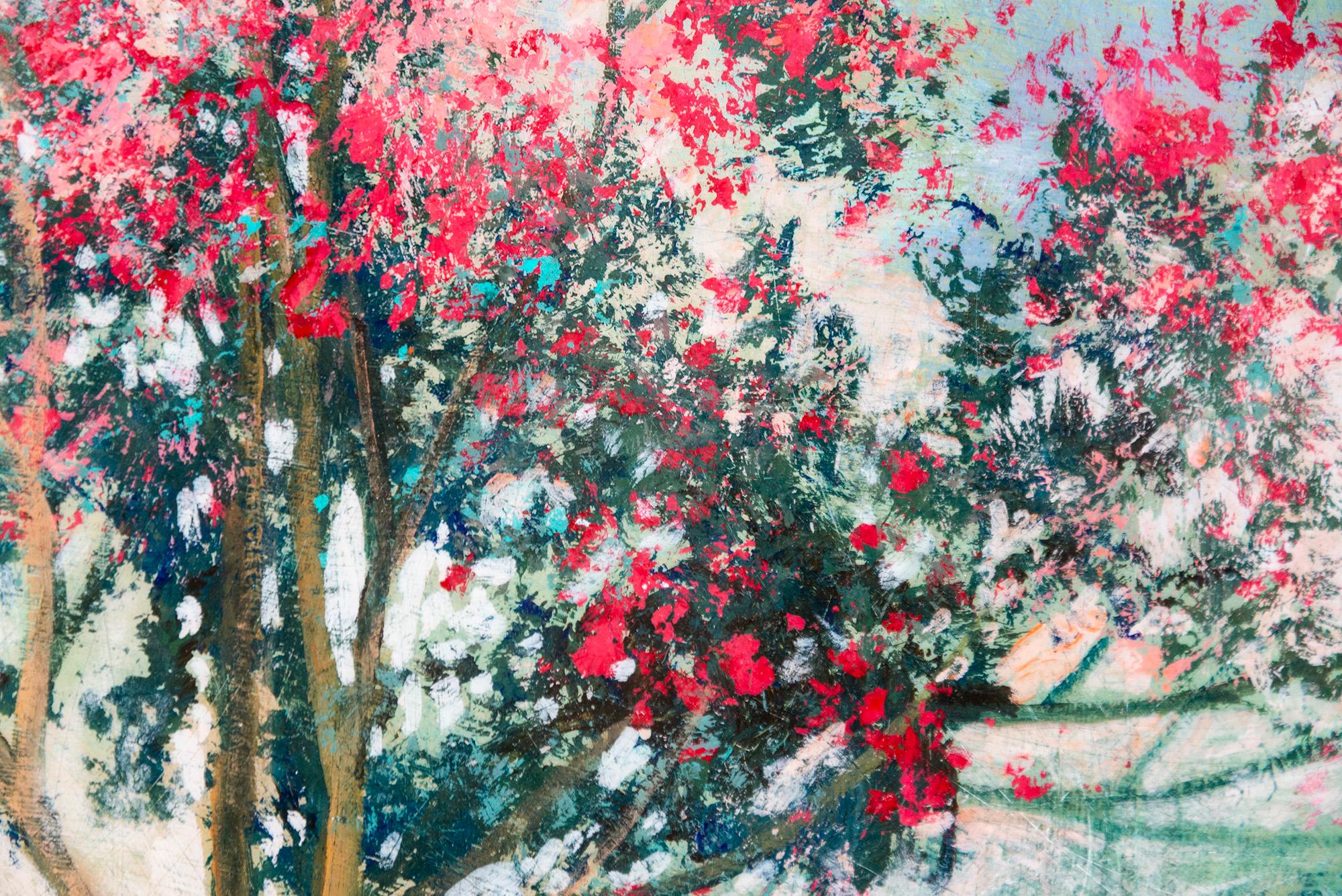 Prince - contemporaneo, paesaggio, albero, figurativo, acrilico e resina su pannello in vendita 3