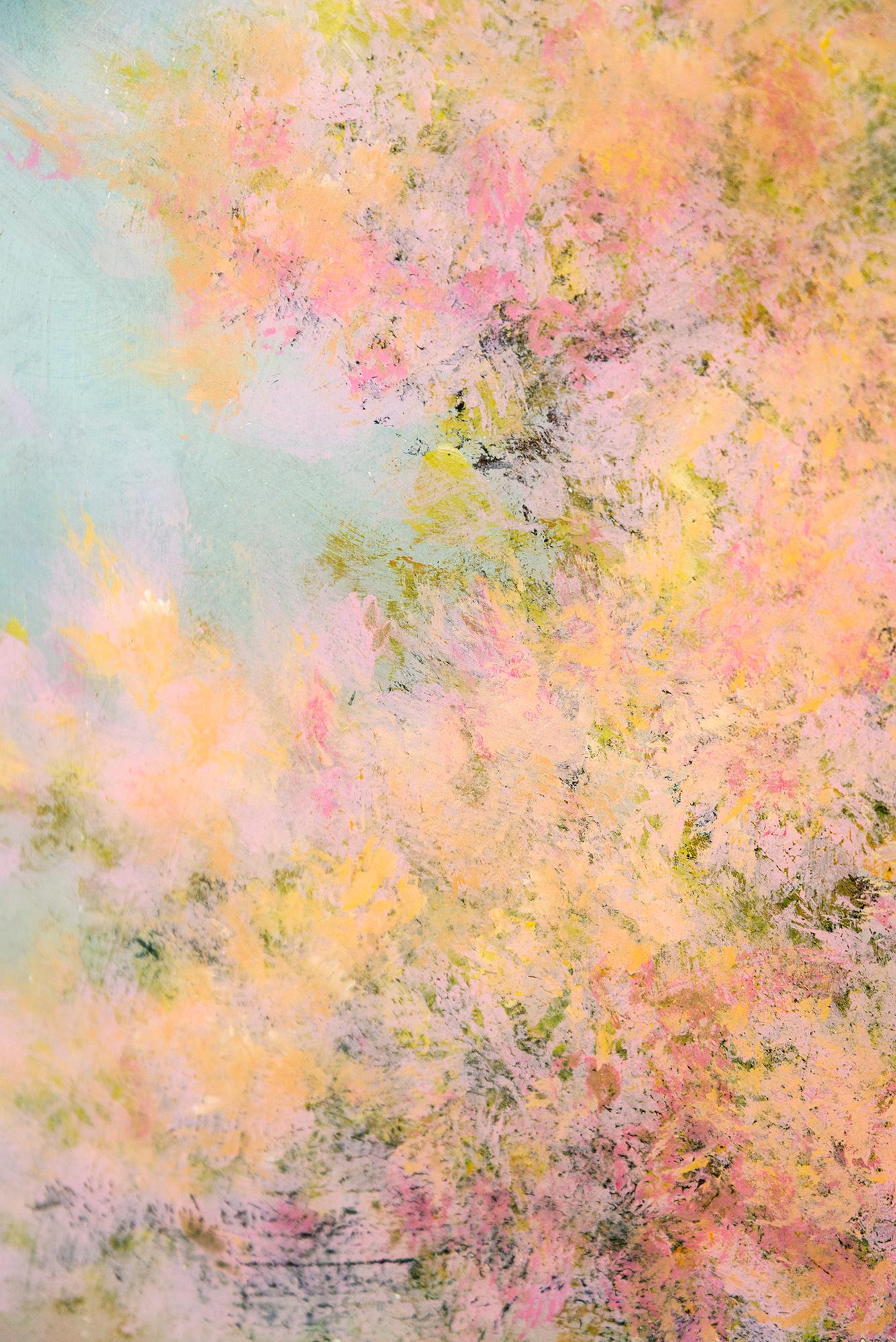 Printemps Pomme II - contemporaneo, paesaggio, albero, acrilico e resina su pannello in vendita 5