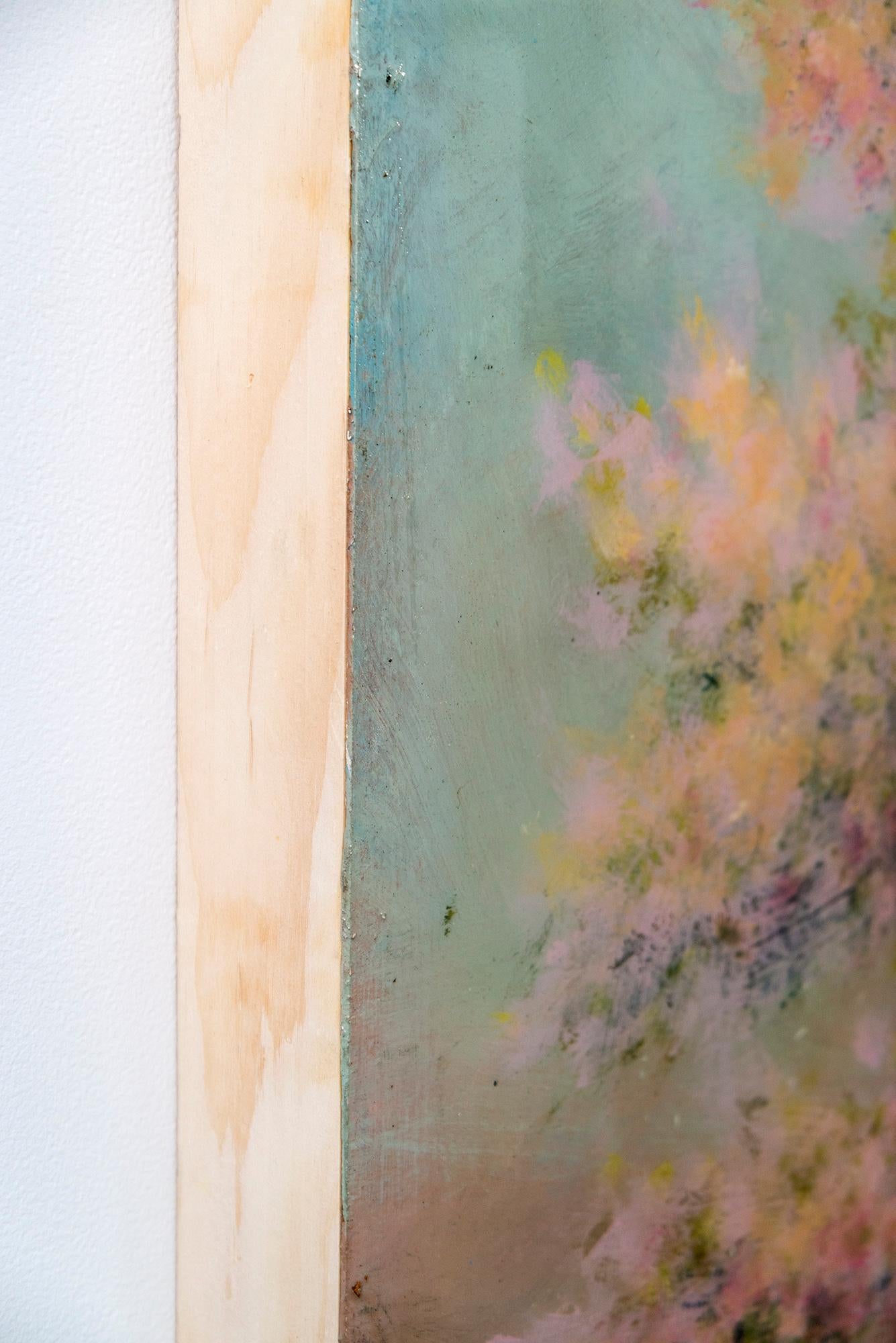 Printemps Pomme II - contemporaneo, paesaggio, albero, acrilico e resina su pannello in vendita 2