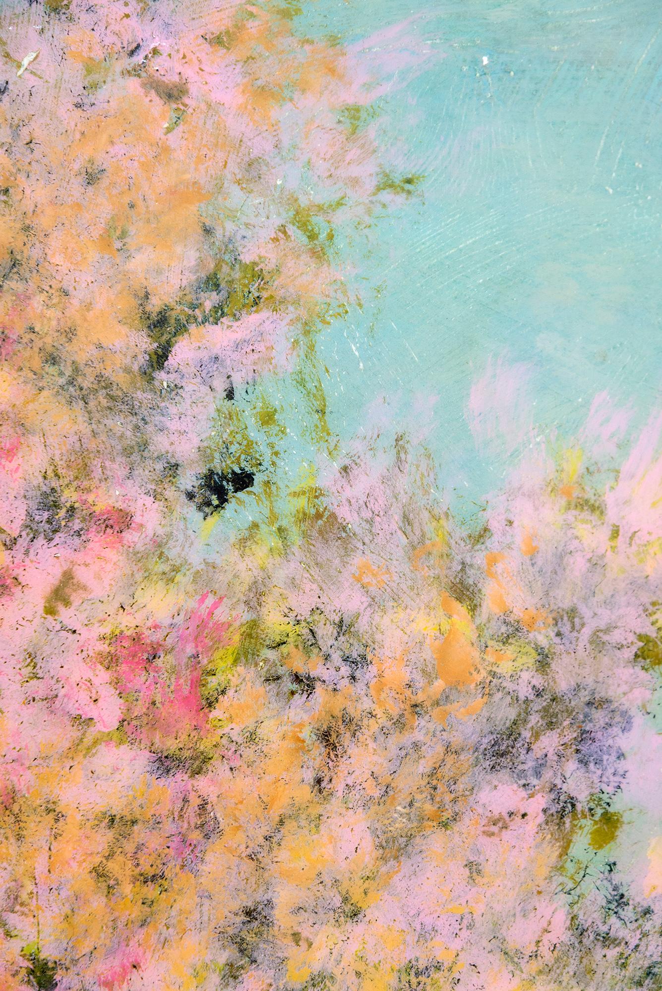 Printemps Pomme II - contemporaneo, paesaggio, albero, acrilico e resina su pannello in vendita 4